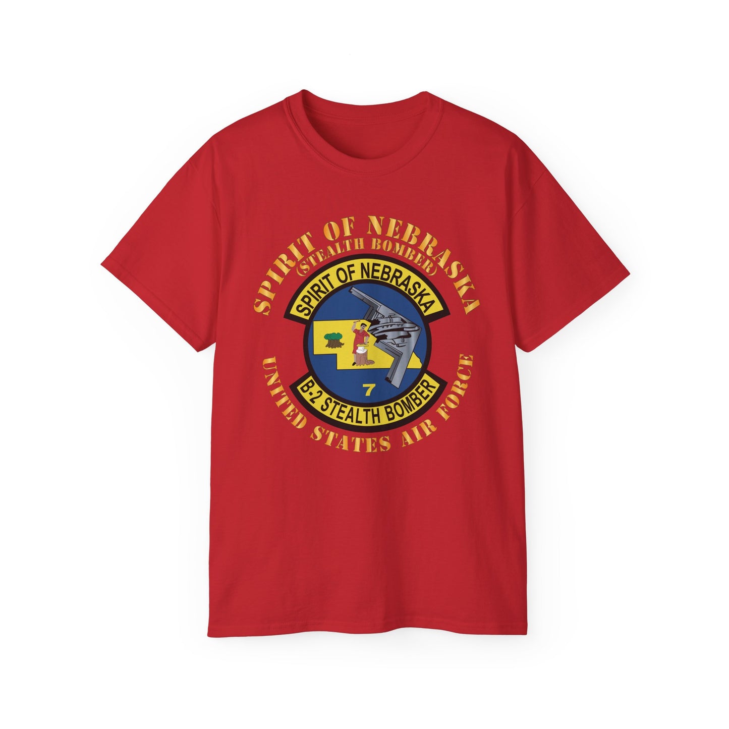 Unisex Ultra Cotton Tee - USAF - B2 - Spirit of Nebraska - Stealth Bomber X 300