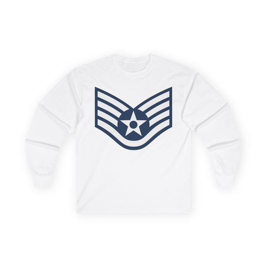 Unisex Ultra Cotton Long Sleeve Tee - USAF - Staff Sergeant (E5) - 2020