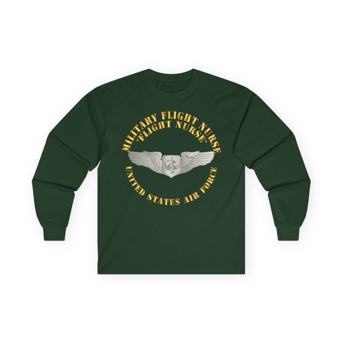 Unisex Ultra Cotton Long Sleeve Tee - USAF - Military Flight Nurse - Flight Nurse - Basic