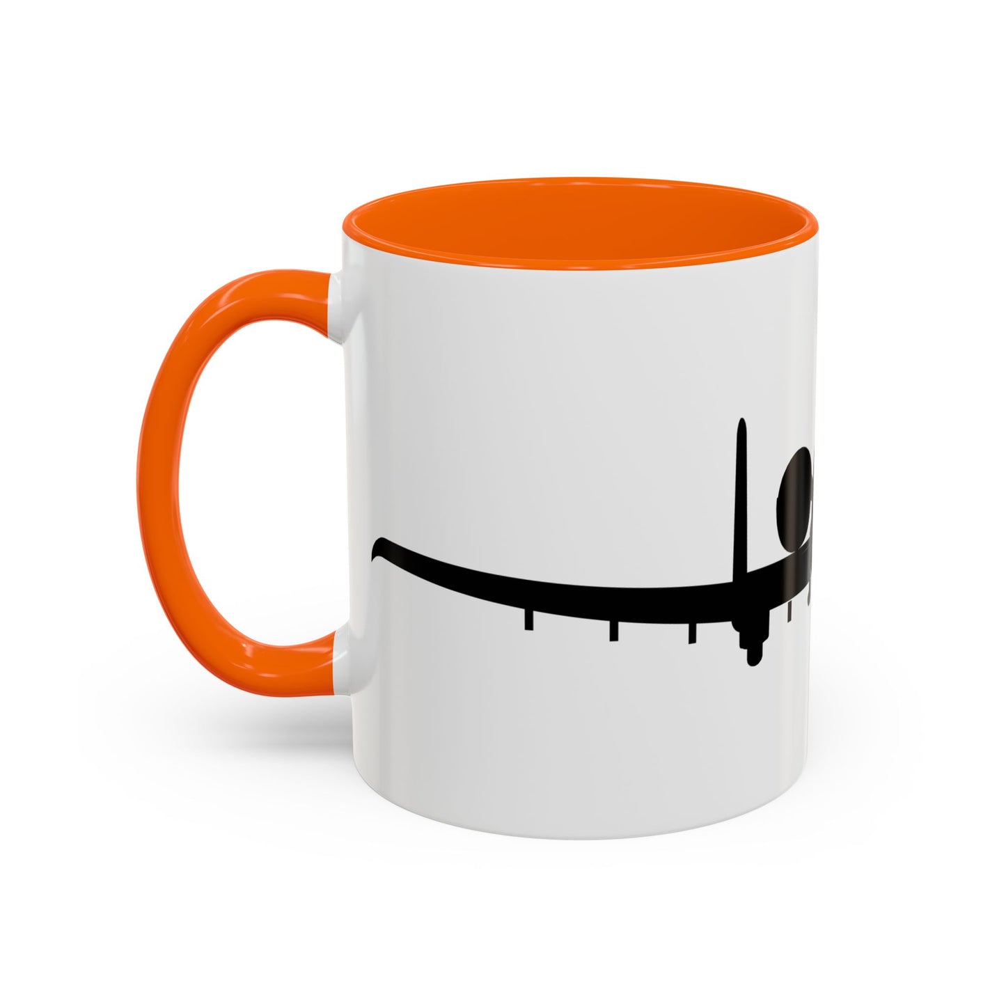 Accent Coffee Mug (11oz & 15oz) - Aircraft - USAF - A-10 Thunderbolt II - Front - Silhouette X 300