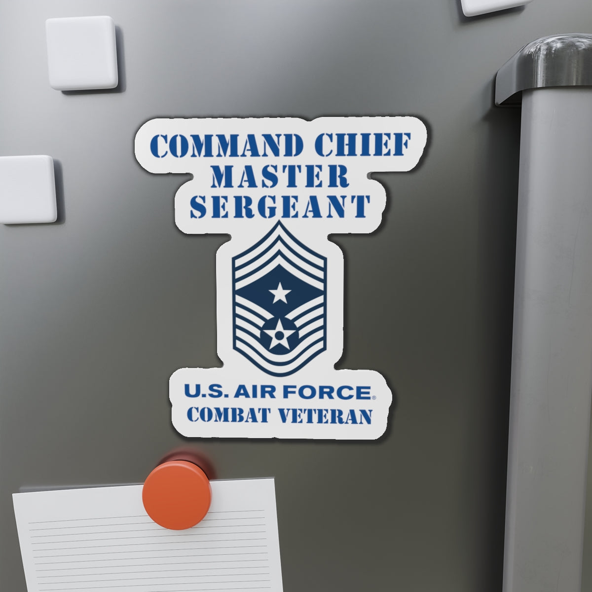 Die-Cut Magnet - USAF - Command Chief Master Sergeant (E9c) - 2020 - Combat Veteran