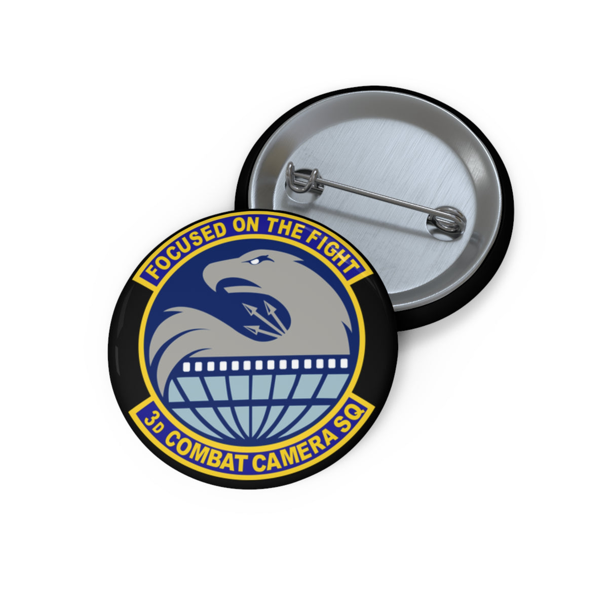Custom Pin Button - USAF - 3d Combat Camera Squadron wo txt