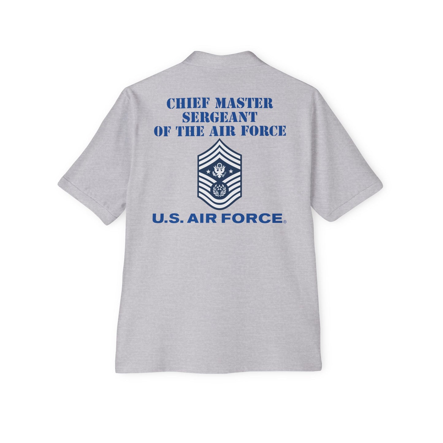 Men's Piqué Polo - USAF - Chief Master Sergeant of the Air Force (E9d) - US Air Force w Text X 300