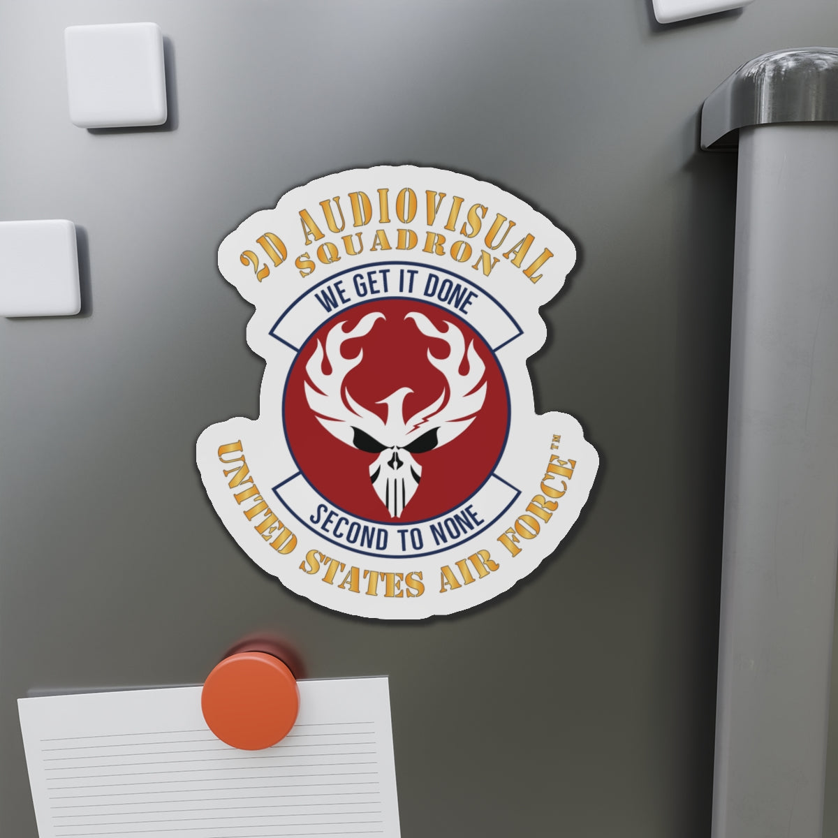 Die-Cut Magnet - USAF - 2d Audiovisual Squadron X 300