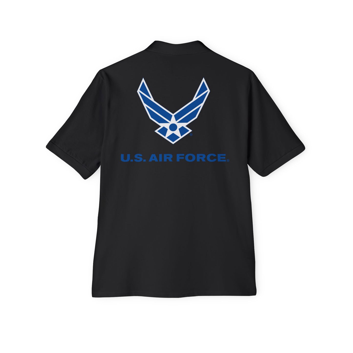 Men's Piqué Polo - USAF Logo, TM Txt - U S Air Force X 300
