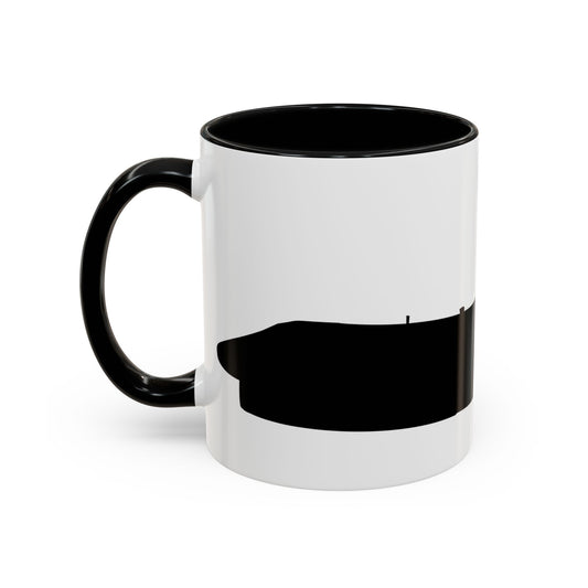 Accent Coffee Mug (11oz & 15oz) - Aircraft - Navy - A-7B Corsair II - Side - Silhouette X 300