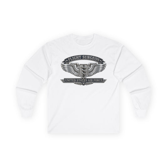 Unisex Ultra Cotton Long Sleeve Tee - USAF - Flight Surgeon Badge - United States Air Force - 3D - Enhanced
