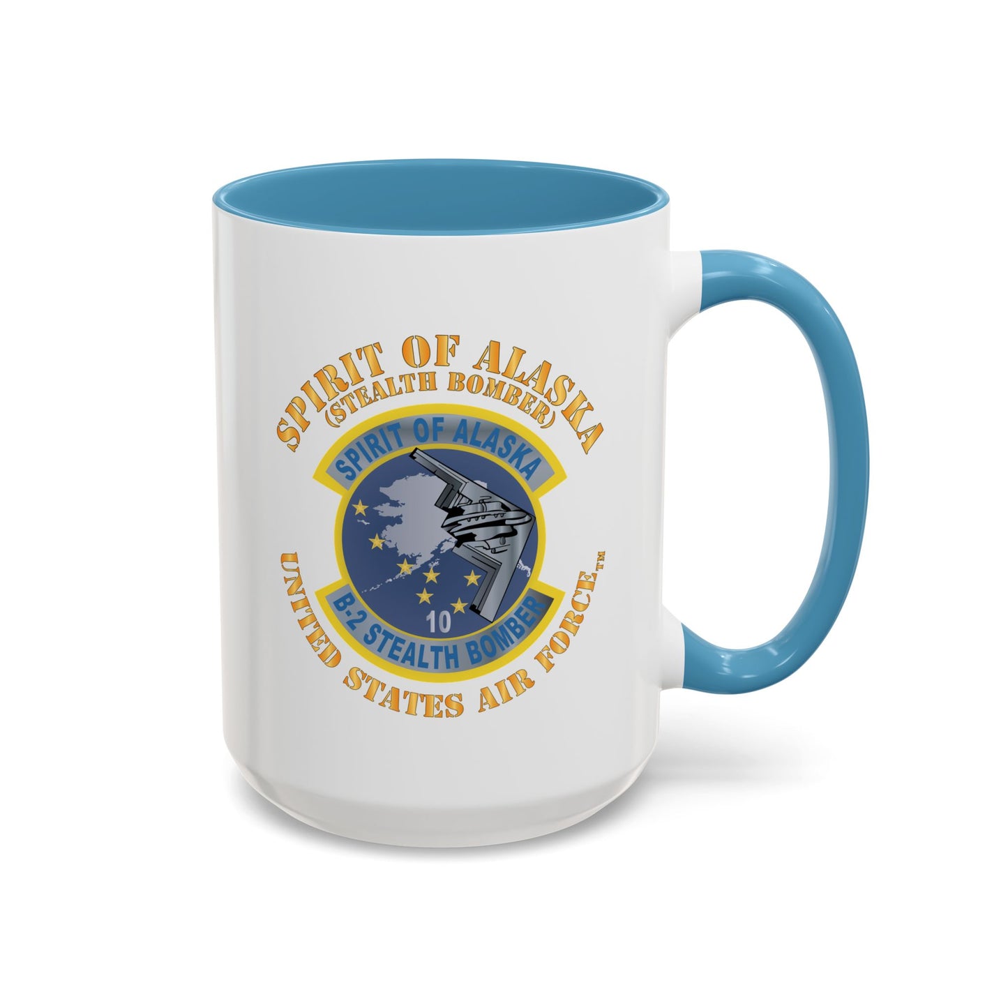 Accent Coffee Mug (11oz & 15oz) - USAF - B2 - Spirit of Alaska - Stealth Bomber X 300
