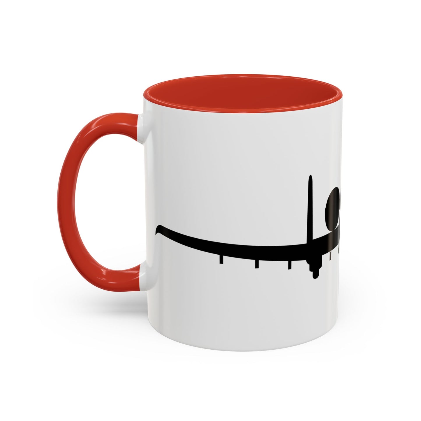 Accent Coffee Mug (11oz & 15oz) - Aircraft - USAF - A-10 Thunderbolt II - Front - Silhouette X 300