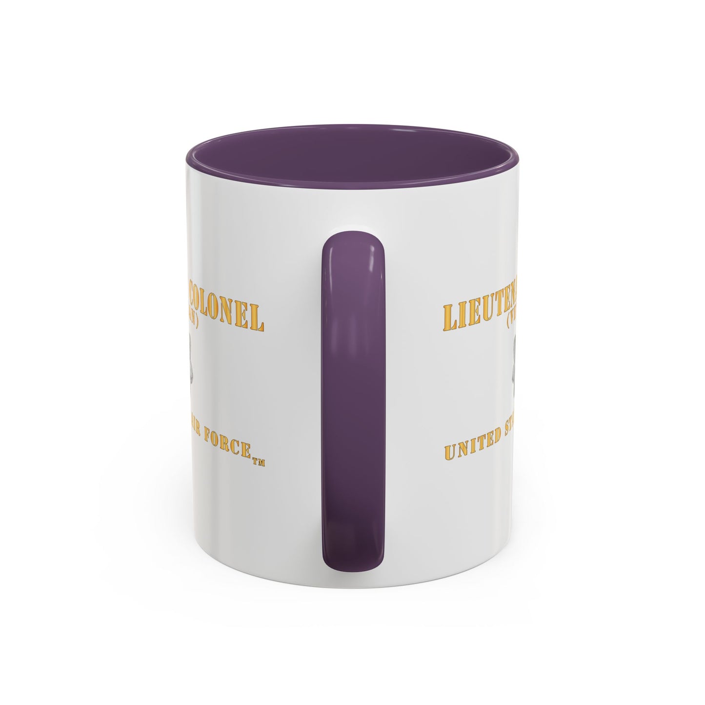 Accent Coffee Mug (11oz & 15oz) - USAF - Lieutenant Colonel - LTC - Veteran - Flat - TM X 300