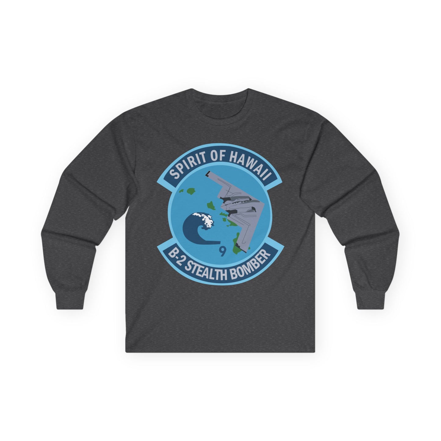 Unisex Ultra Cotton Long Sleeve Tee - USAF - B2 - Spirit of Hawaii - Stealth Bomber wo txt X 300