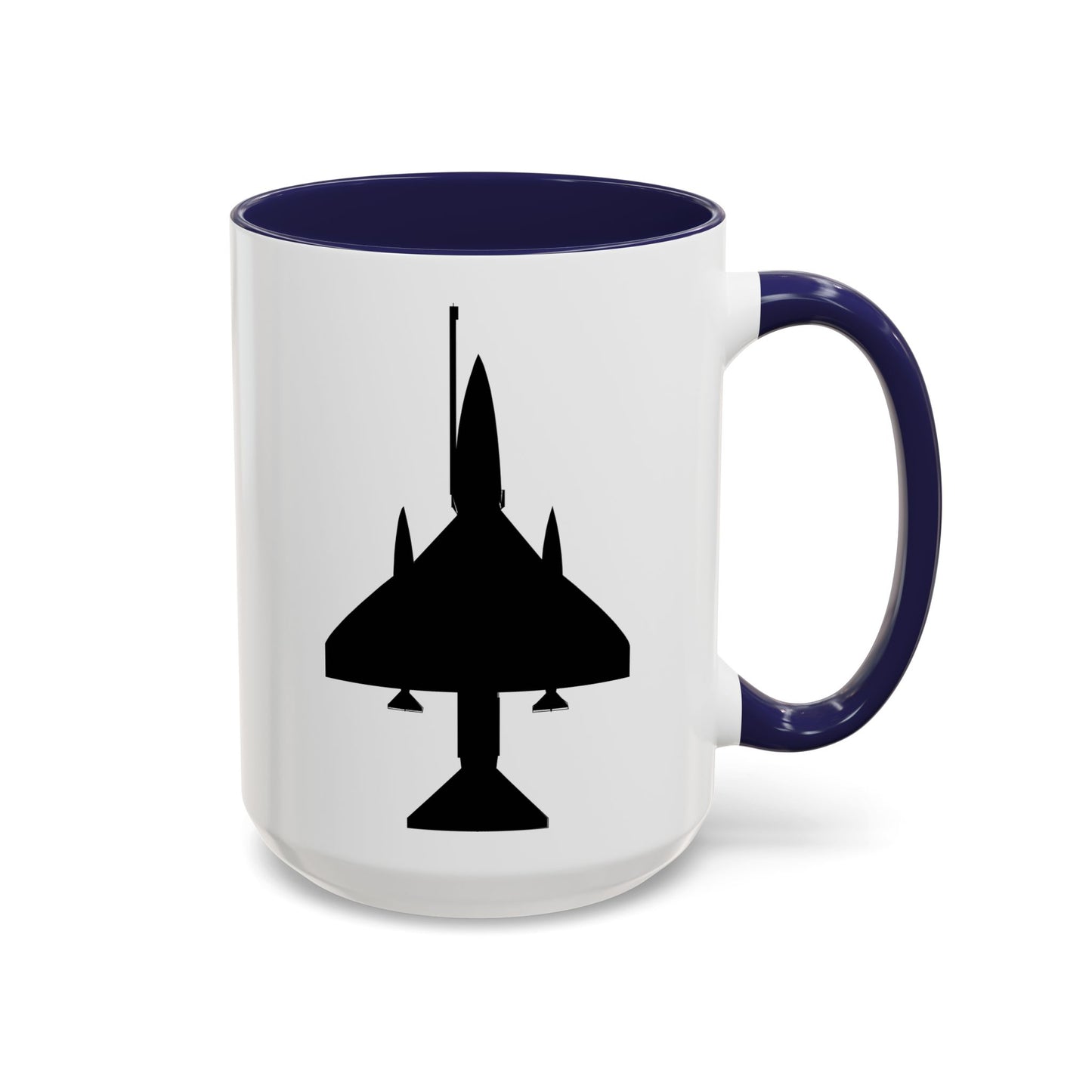 Accent Coffee Mug (11oz & 15oz) - Aircraft - A-4 SkyHawk - Top - Silhouette X 300