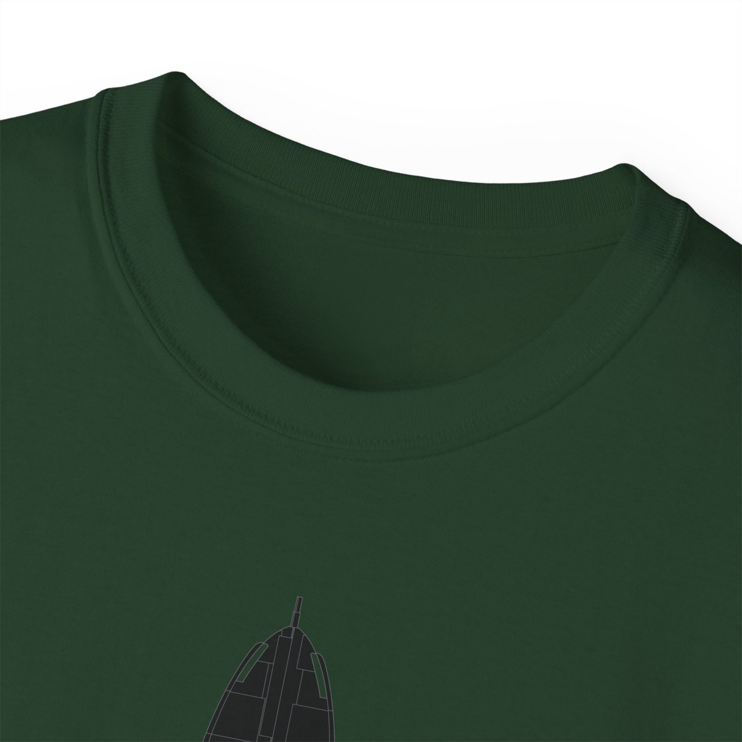 Unisex Ultra Cotton Tee - Aircraft - T-37-Trainer - Top - Black - Metal X 300