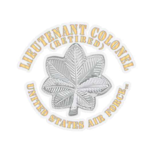 Kiss-Cut Stickers - USAF - Lieutenant Colonel - LTC - Retired - TM X 300