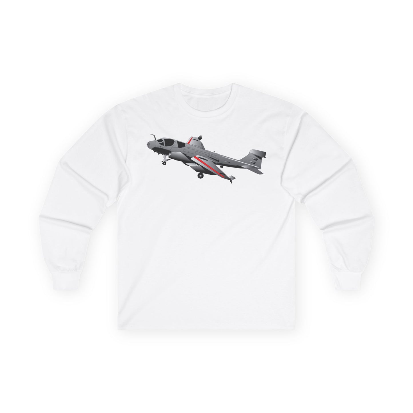 Unisex Ultra Cotton Long Sleeve Tee - Aircraft - Navy - A-6A Intruder X 300