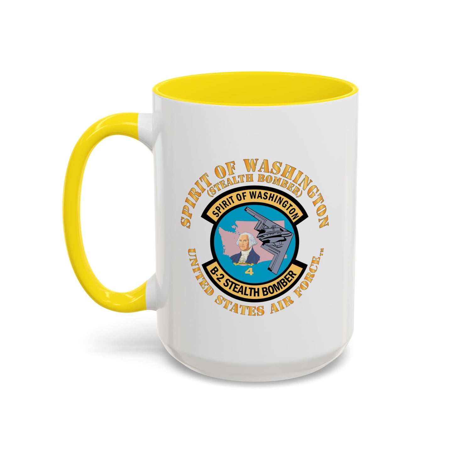 Accent Coffee Mug (11oz & 15oz) - USAF - B2 - Spirit of Washington - Stealth Bomber X 300