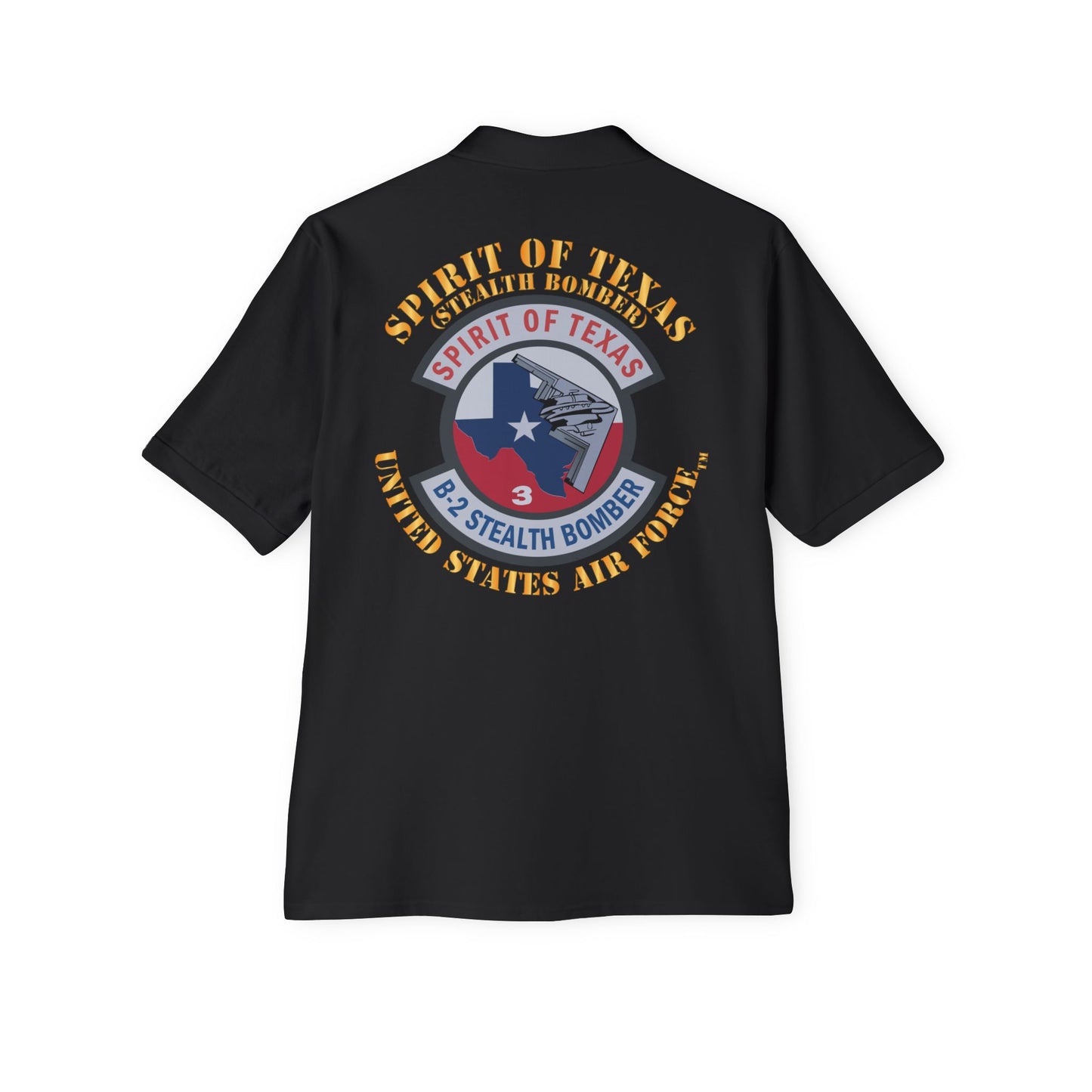 Men's Piqué Polo - USAF - B2 - Spirit of Texas - Stealth Bomber X 300