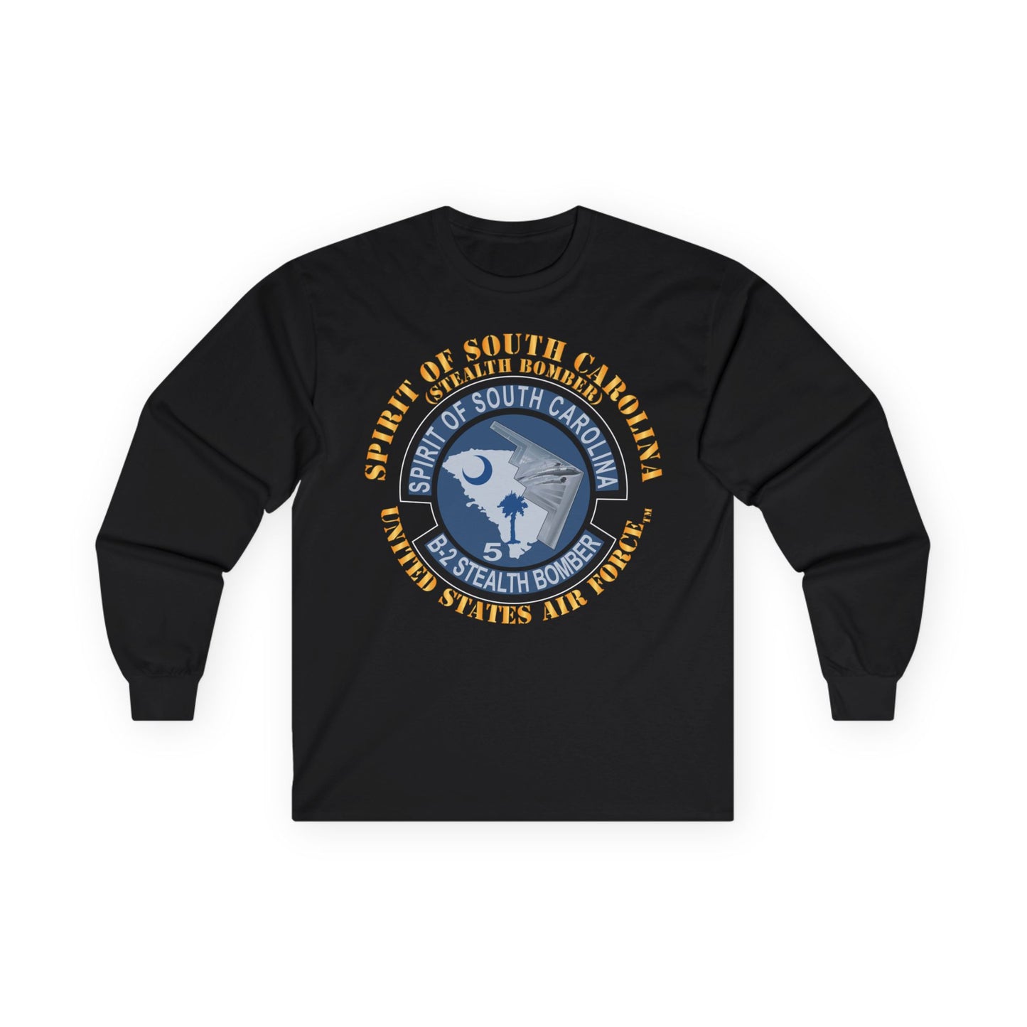 Unisex Ultra Cotton Long Sleeve Tee - USAF - B2 - Spirit of South Carolina Stealth Bomber X 300