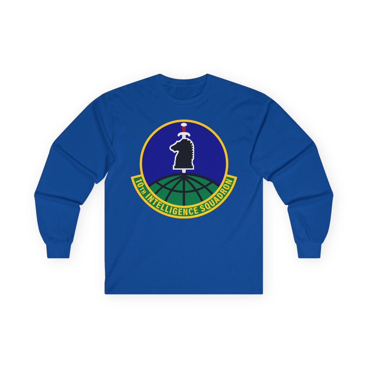 Unisex Ultra Cotton Long Sleeve Tee - USAF - 10th Intelligence Support Sq wo txt