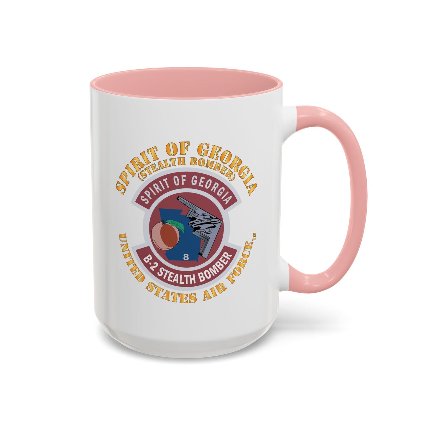 Accent Coffee Mug (11oz & 15oz) - USAF - B2 - Spirit of Georgia - Stealth Bomber X 300