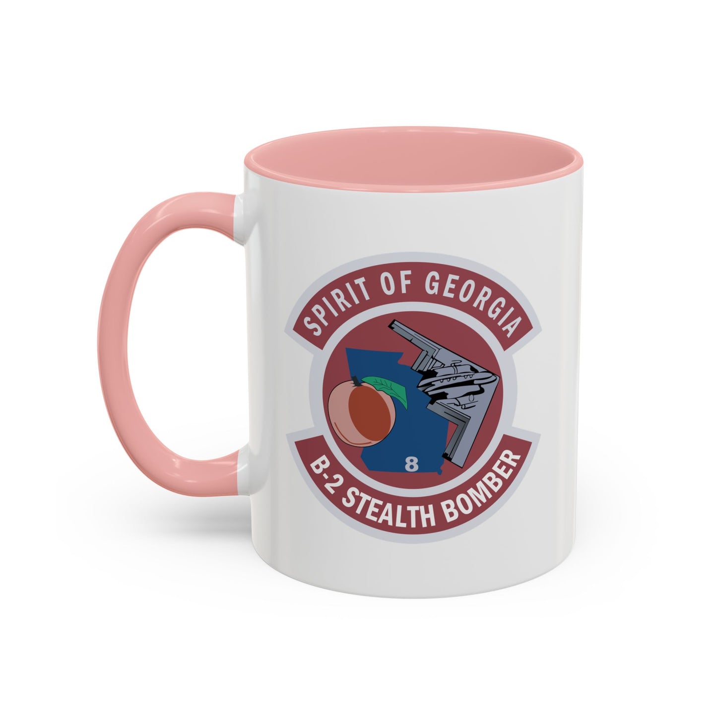 Accent Coffee Mug (11oz & 15oz) - USAF - B2 - Spirit of Georgia - Stealth Bomber wo txt X 300