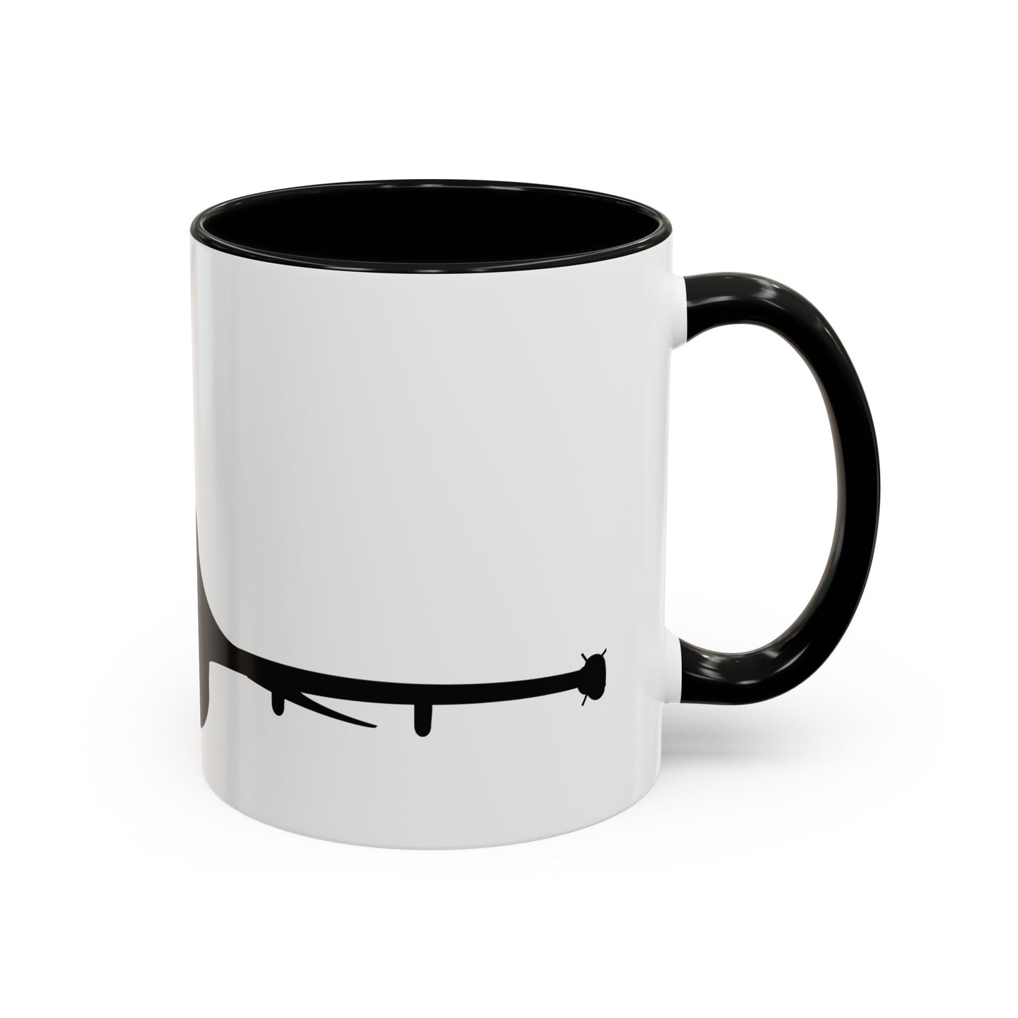 Accent Coffee Mug (11oz & 15oz) - Aircraft - F-16 - Front - Silhouette wo Txt X 300