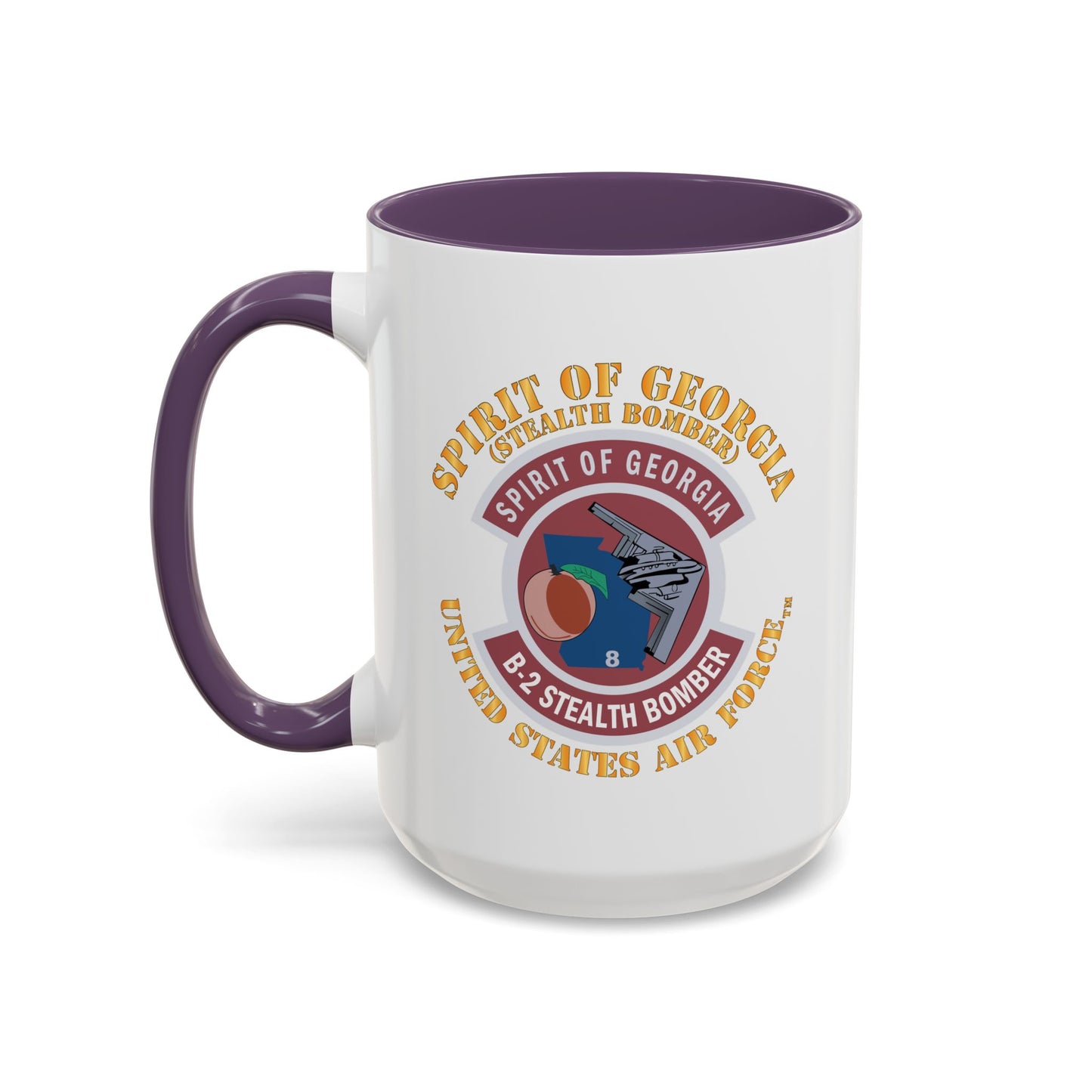 Accent Coffee Mug (11oz & 15oz) - USAF - B2 - Spirit of Georgia - Stealth Bomber X 300