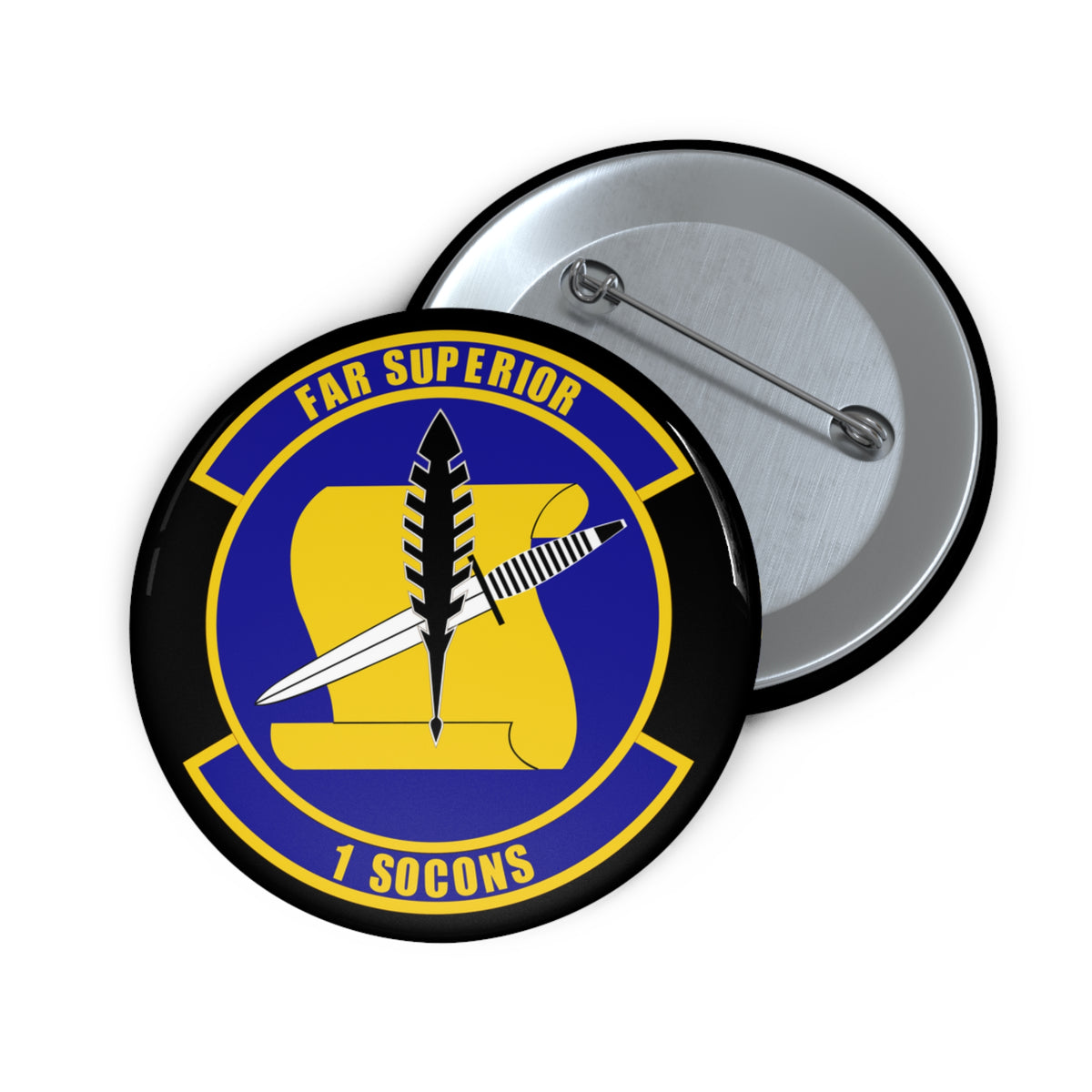Custom Pin Button - USAF - 1st Special Operations Contracting Sq wo txt X 300