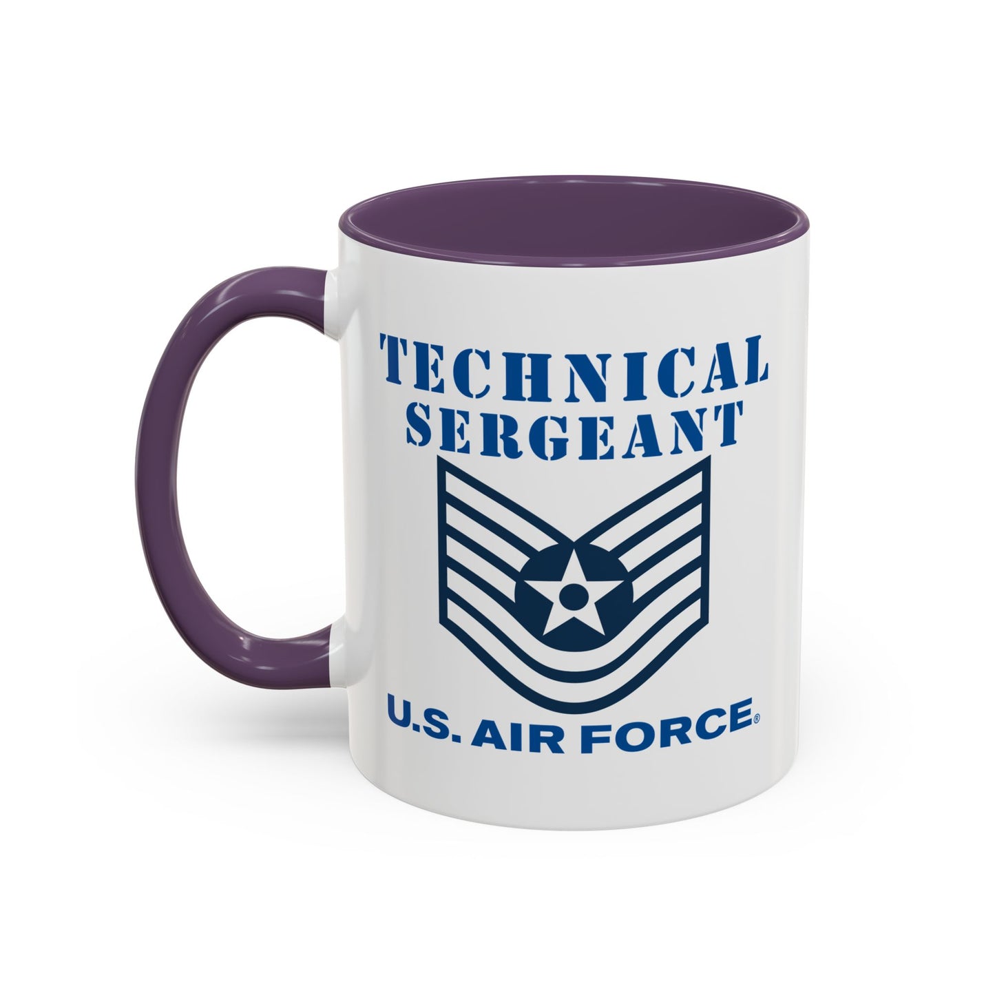 Accent Coffee Mug (11oz & 15oz) - USAF - Technical Sergeant (E6) - 2020 - US Air Force w Text X 300