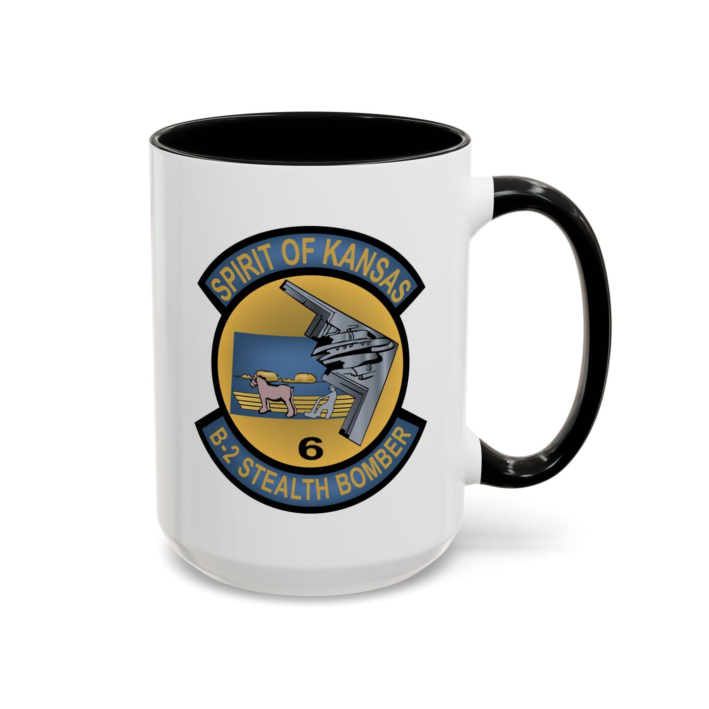 Accent Coffee Mug (11oz & 15oz) - USAF - B2 - Spirit of Kansas - Stealth Bomber wo txt X 300
