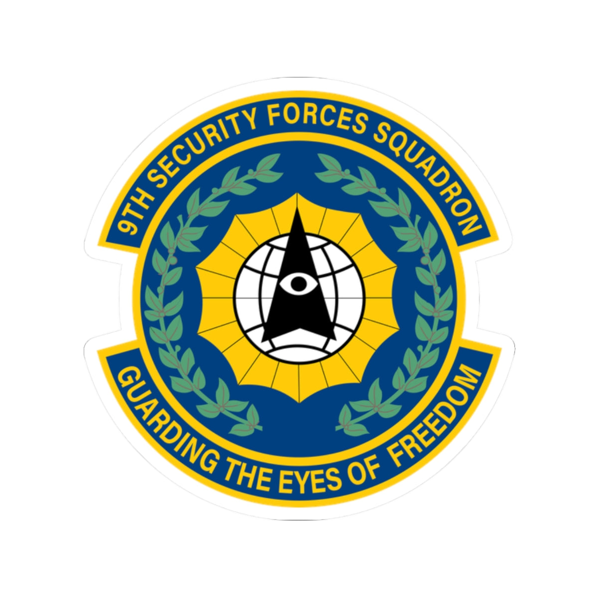 Kiss-Cut Stickers - USAF - 9th Security Forces Squadron wo txt X 300