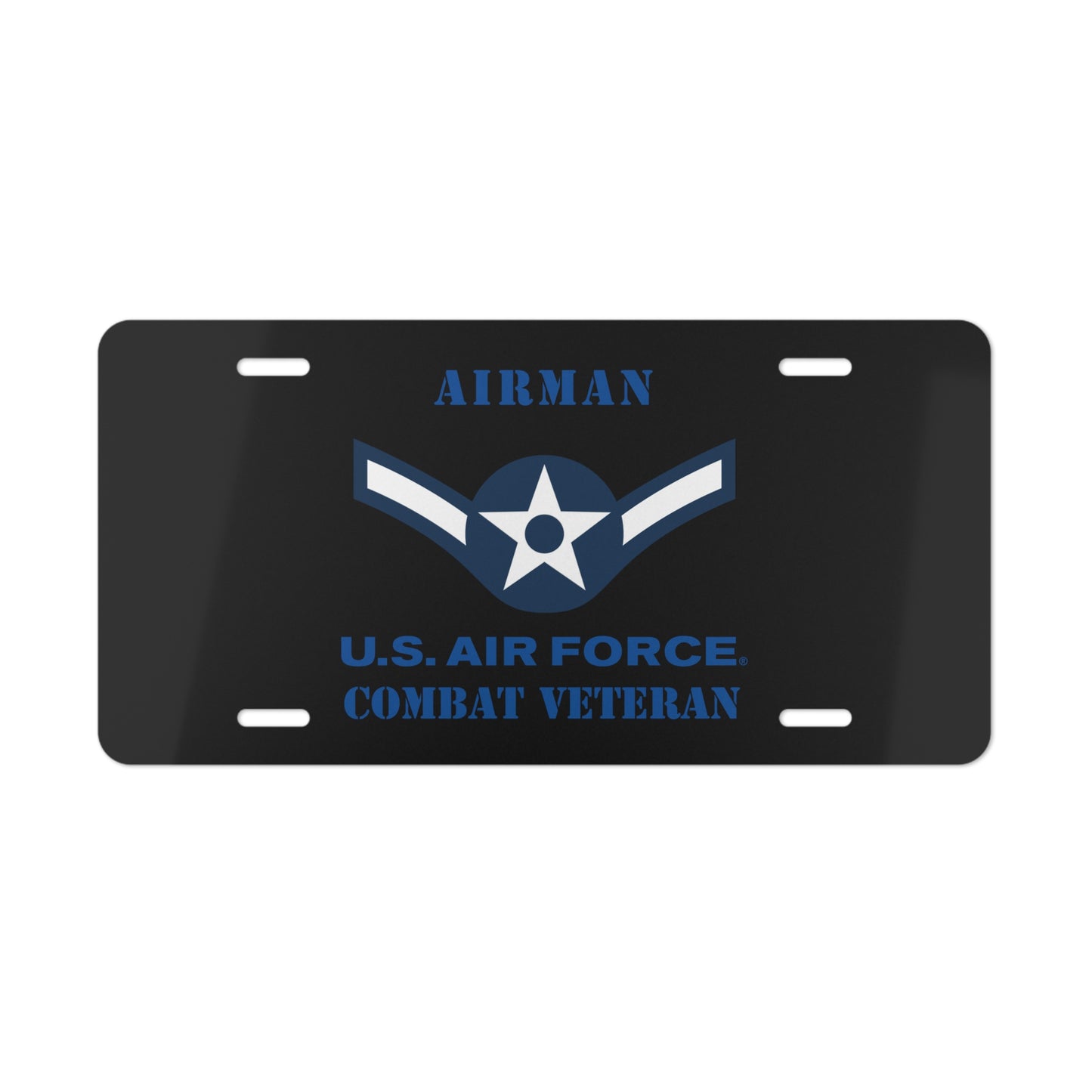 License Plate - USAF - Airman (E2) - 2020 - US Air Force - Combat Veteran