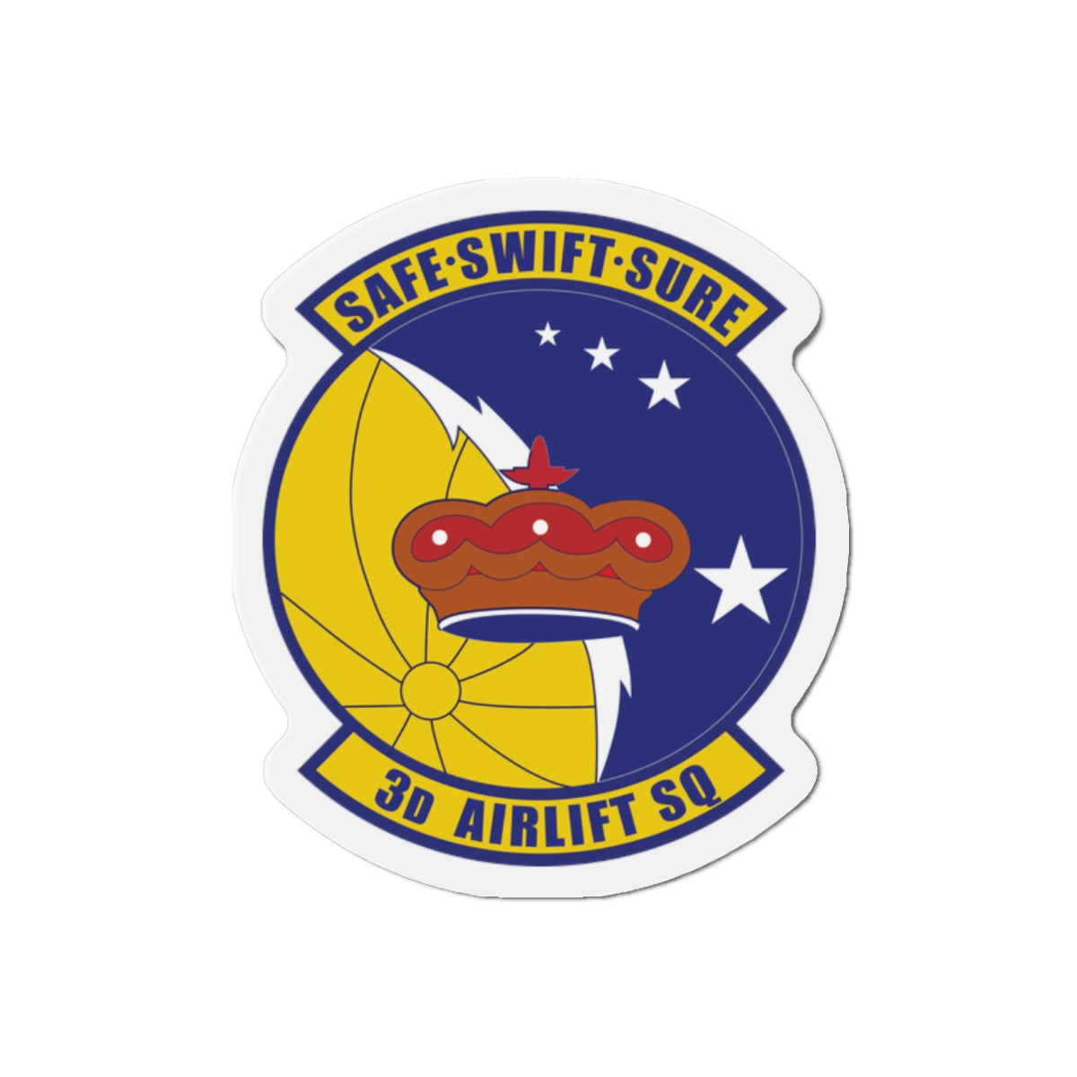 Die-Cut Magnet - USAF - 3rd Airlift Squadron wo txt