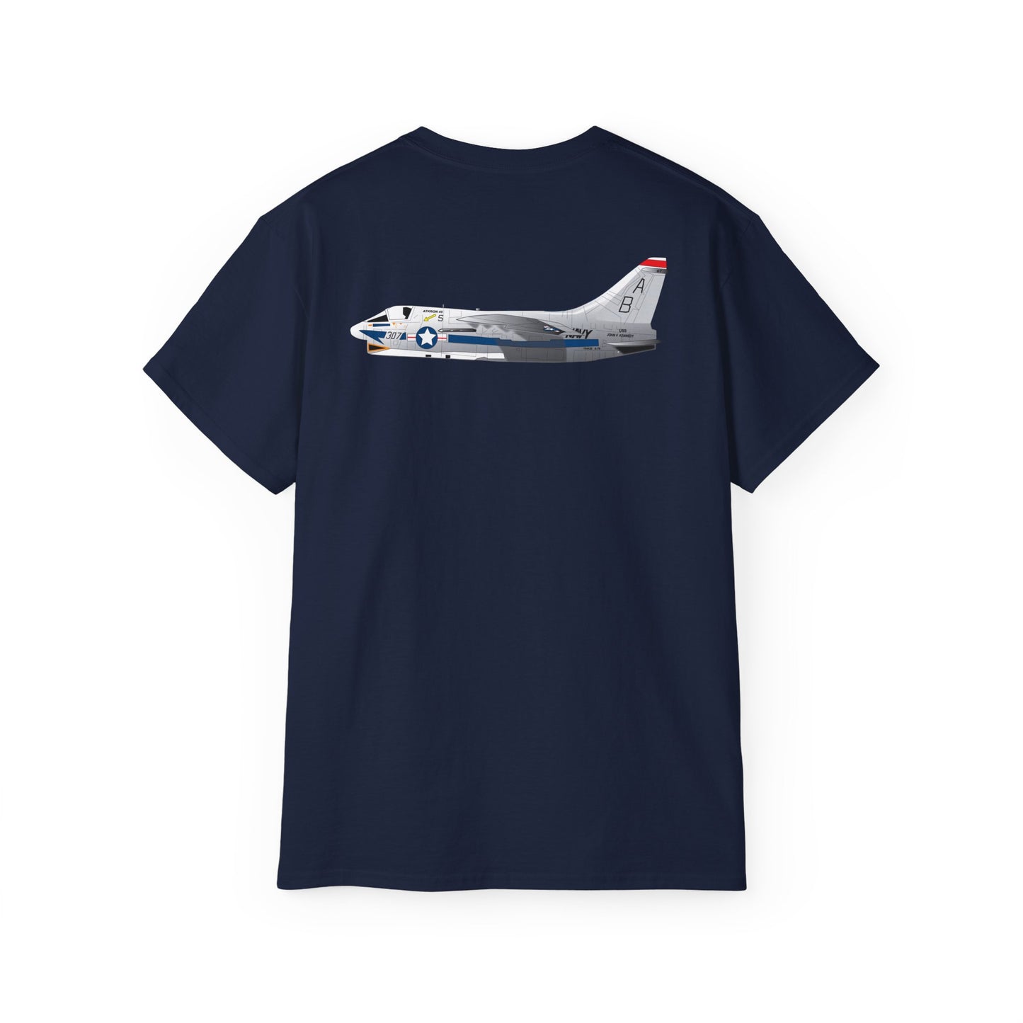 Unisex Ultra Cotton Tee - Aircraft - Navy - A-7B Corsair II - Side X 300