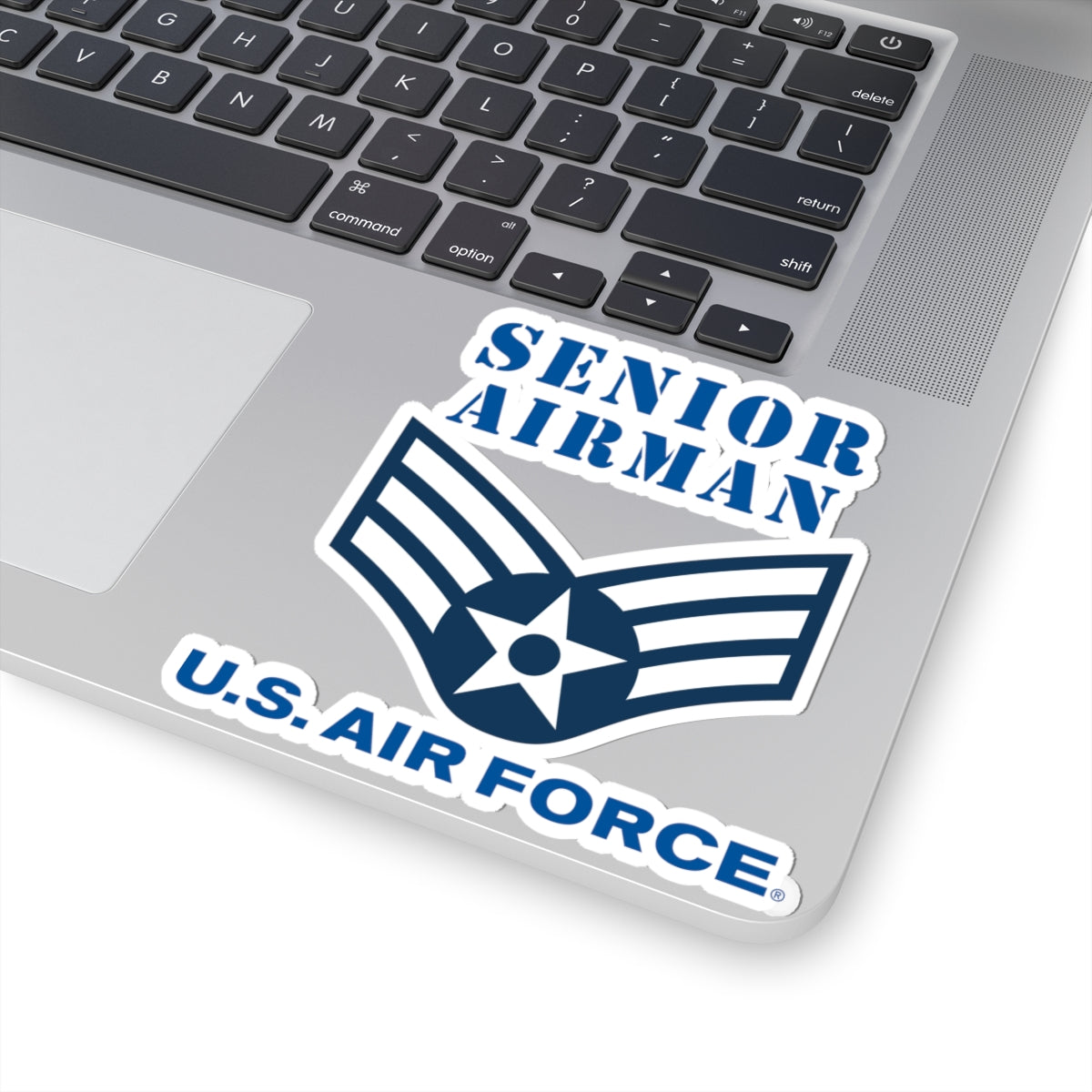Kiss-Cut Stickers - USAF - Senior Airman (E4) - 2020 - US Air Force w Text X 300