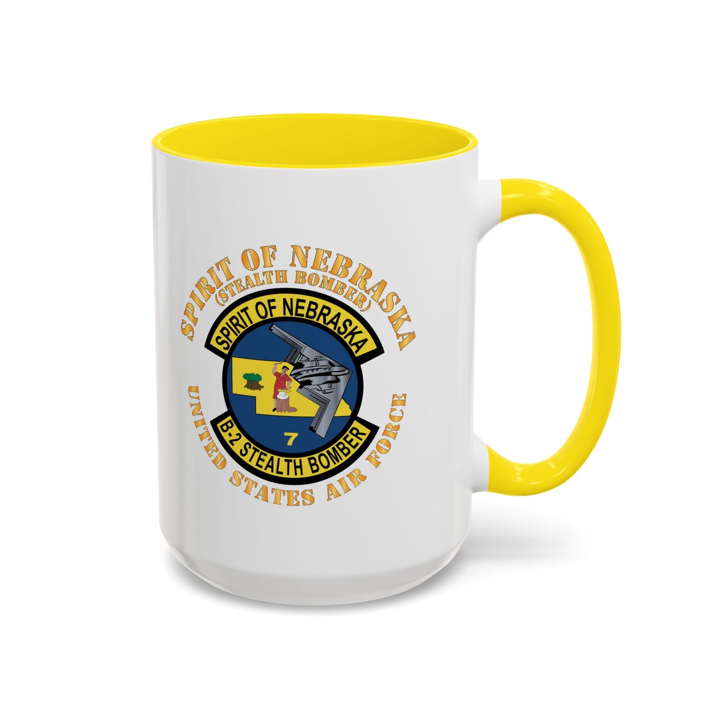 Accent Coffee Mug (11oz & 15oz) - USAF - B2 - Spirit of Nebraska - Stealth Bomber X 300