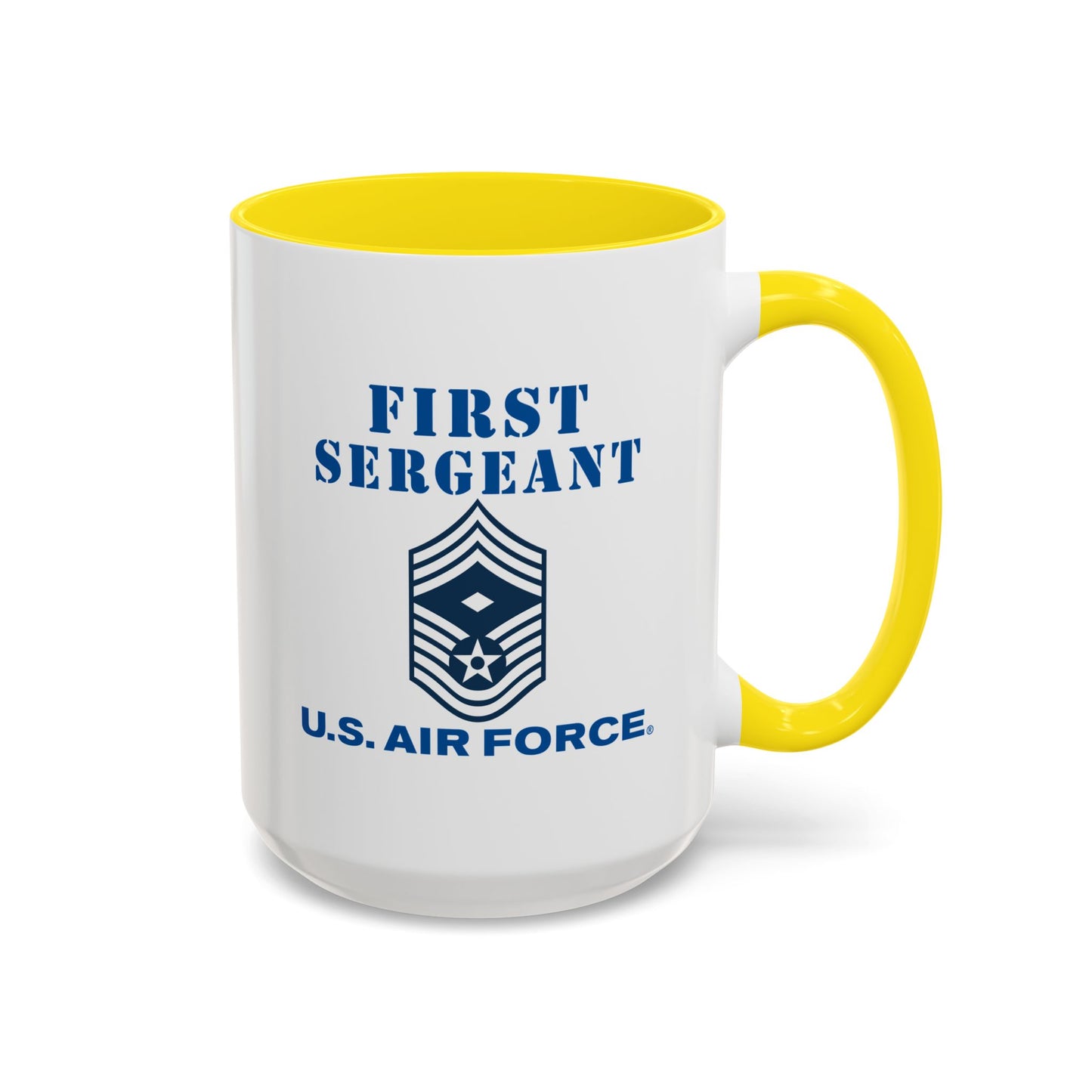 Accent Coffee Mug (11oz & 15oz) - USAF - First Sergeant (E9b) - 2020 - US Air Force w Text X 300