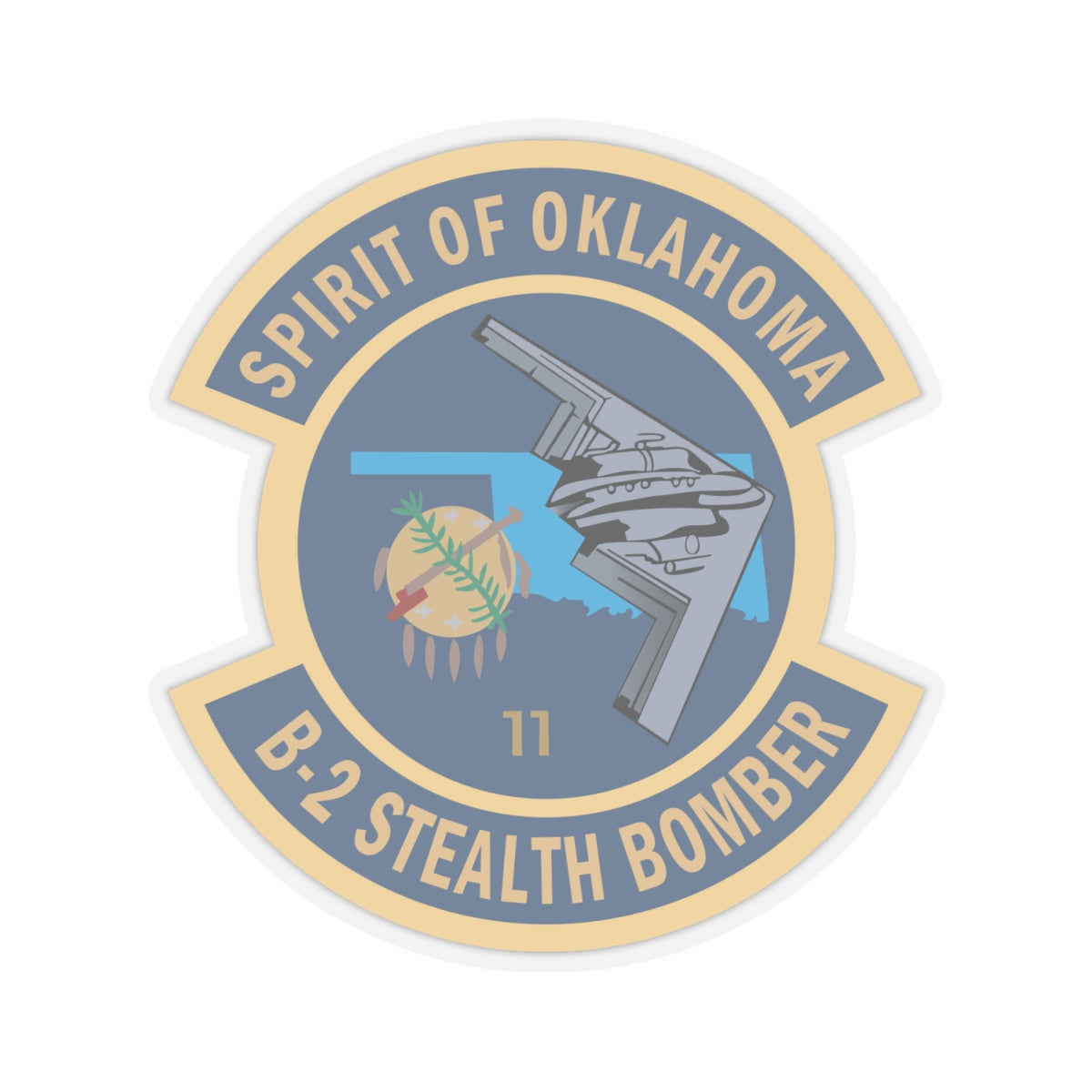 Kiss-Cut Stickers - USAF - B2 - Spirit of Oklahoma - Stealth Bomber wo txt X 300