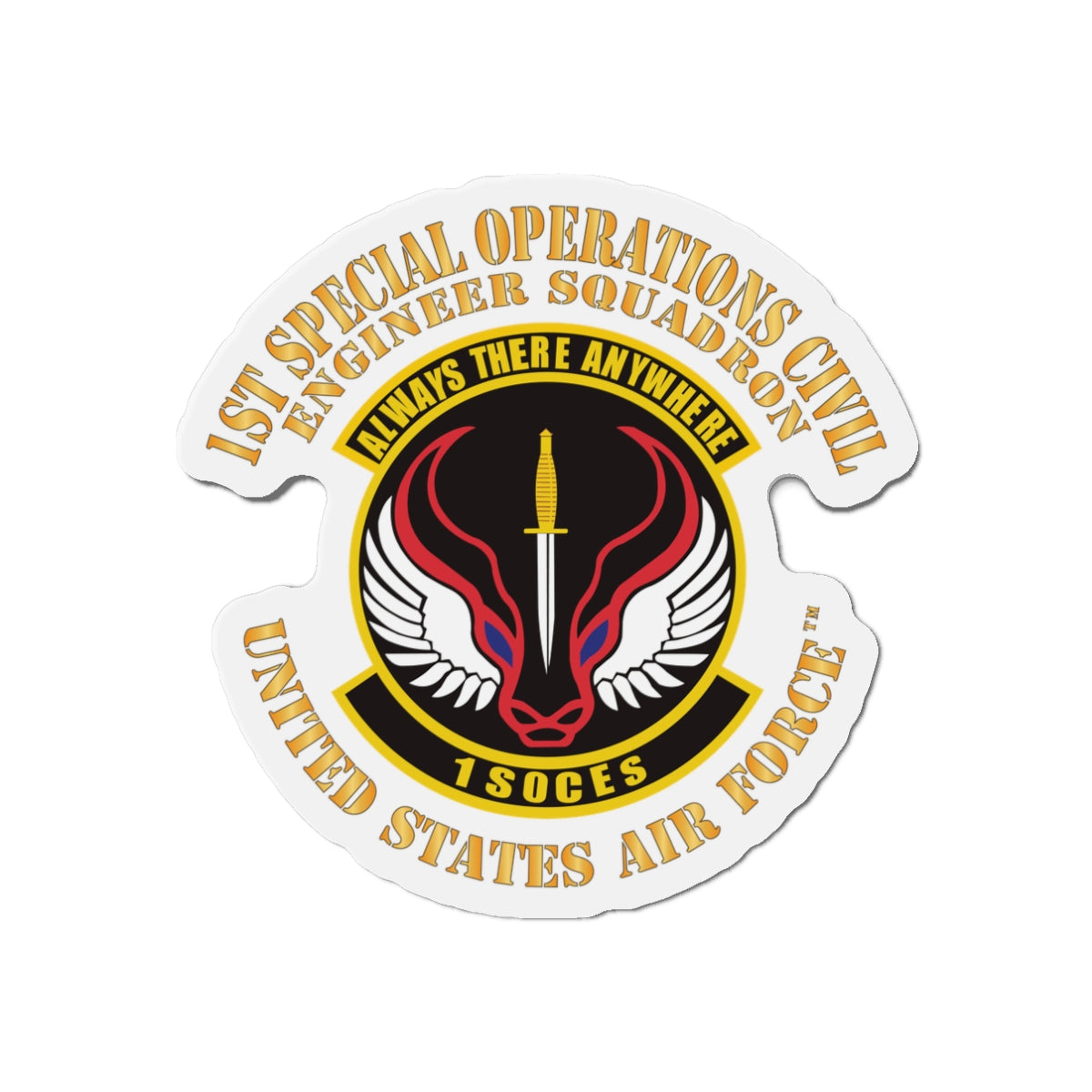 Die-Cut Magnet - USAF - 1st Special Operations Civil Engineer Sq X 300