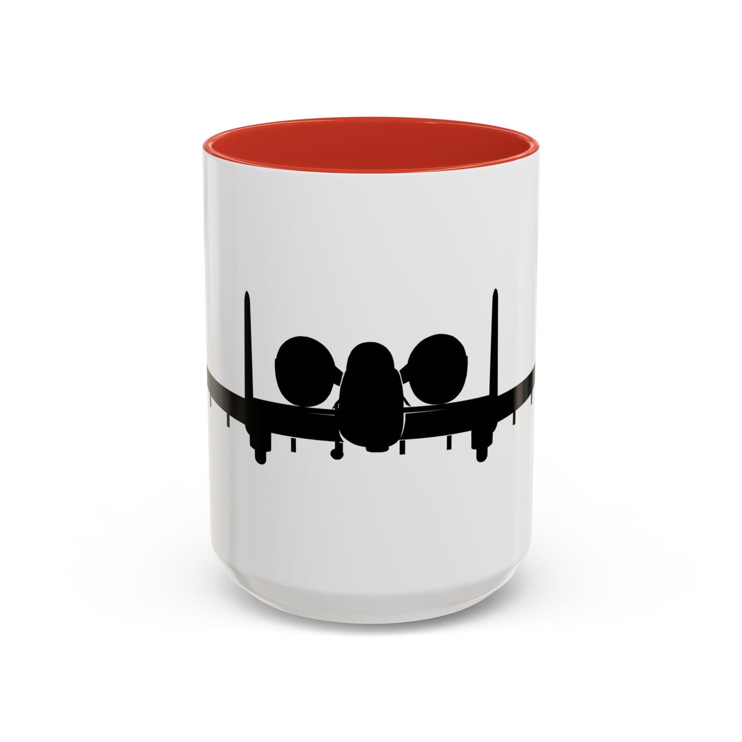Accent Coffee Mug (11oz & 15oz) - Aircraft - USAF - A-10 Thunderbolt II - Front - Silhouette X 300