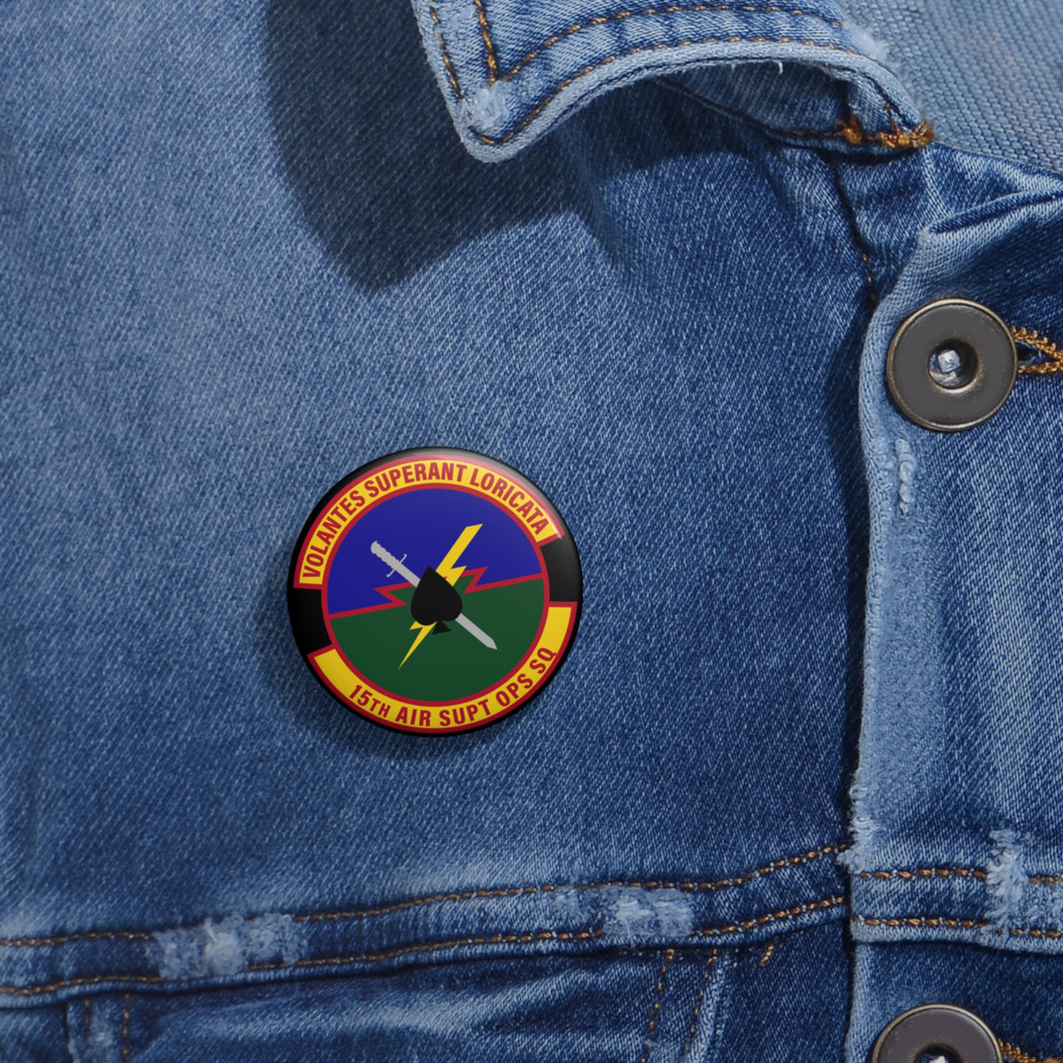 Custom Pin Button - USAF - 15th Air Support Operations Squadron wo txt