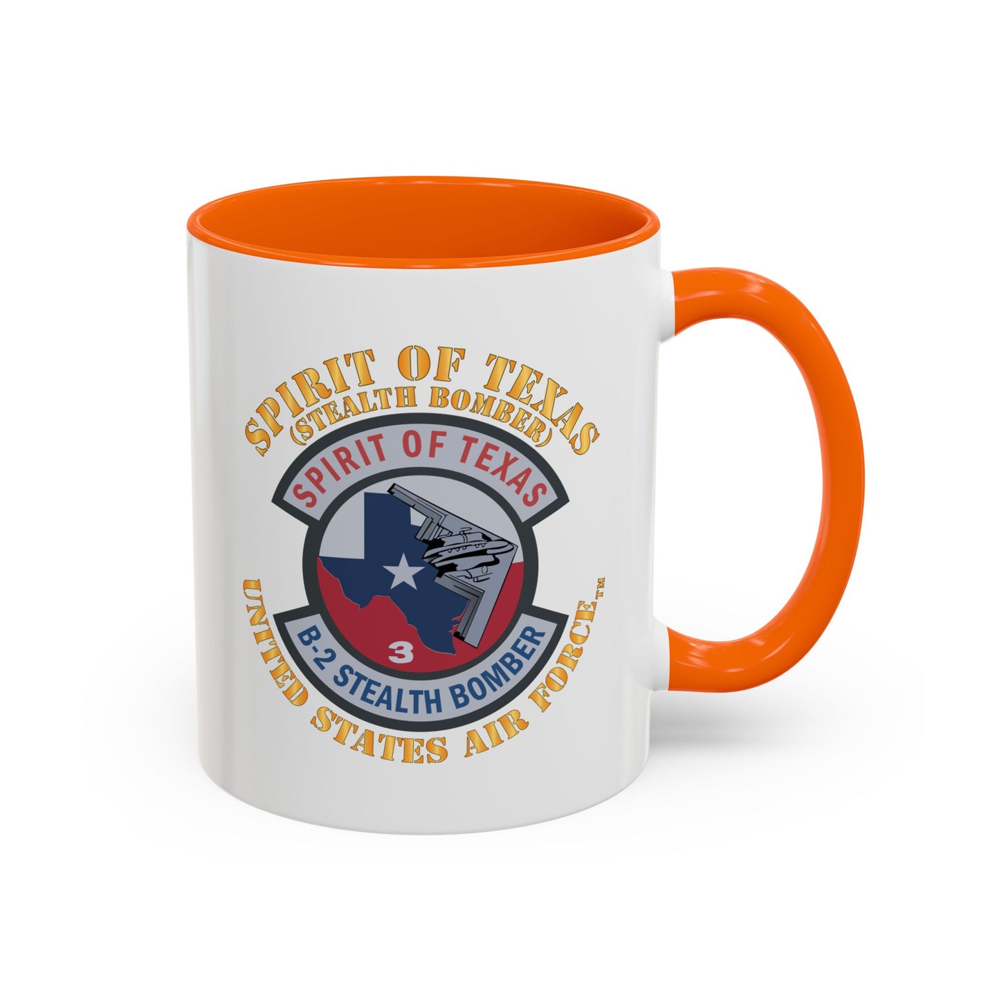 Accent Coffee Mug (11oz & 15oz) - USAF - B2 - Spirit of Texas - Stealth Bomber X 300