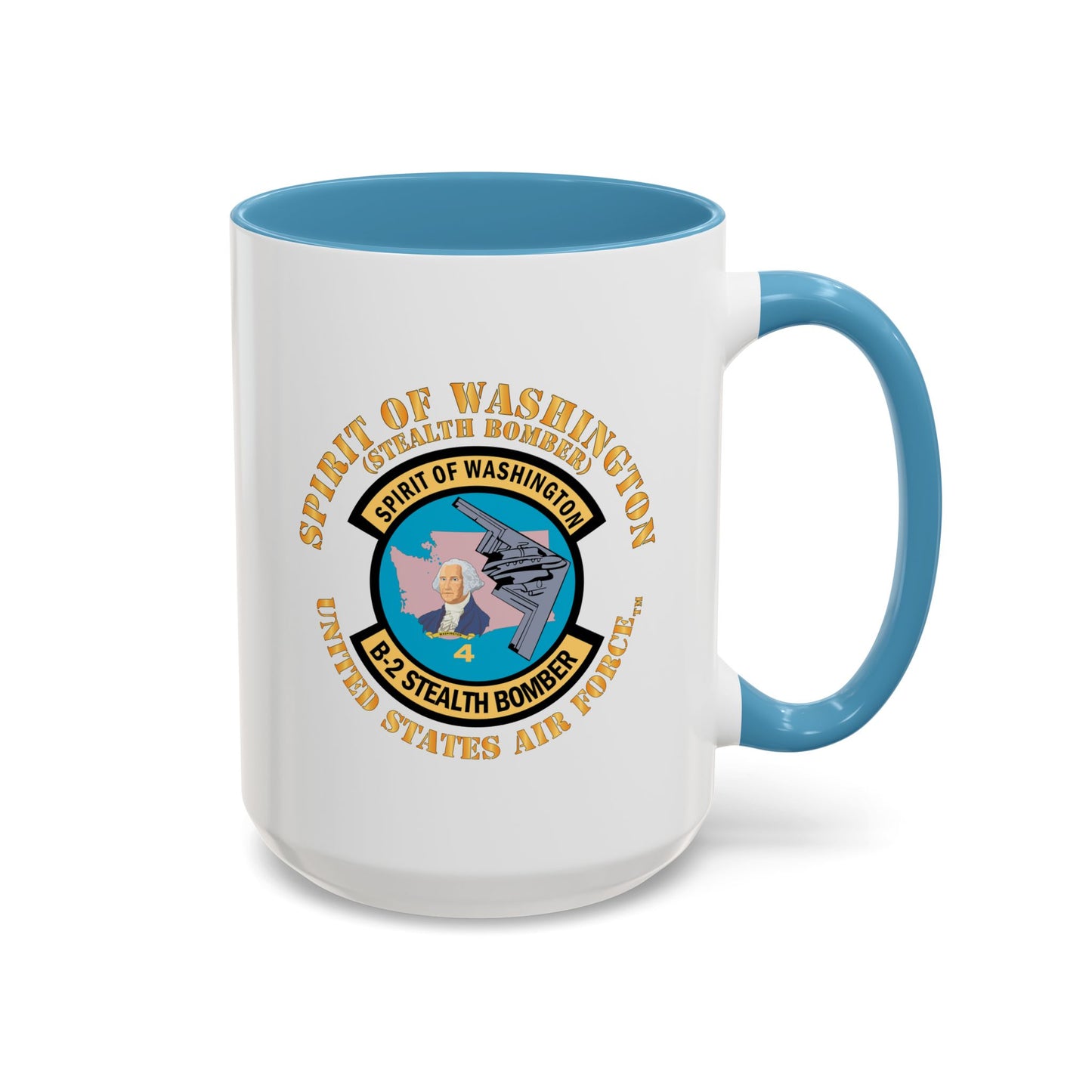 Accent Coffee Mug (11oz & 15oz) - USAF - B2 - Spirit of Washington - Stealth Bomber X 300