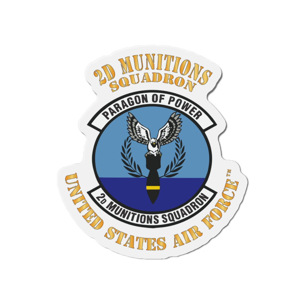 Die-Cut Magnet - USAF - 2nd Munitions Squadron