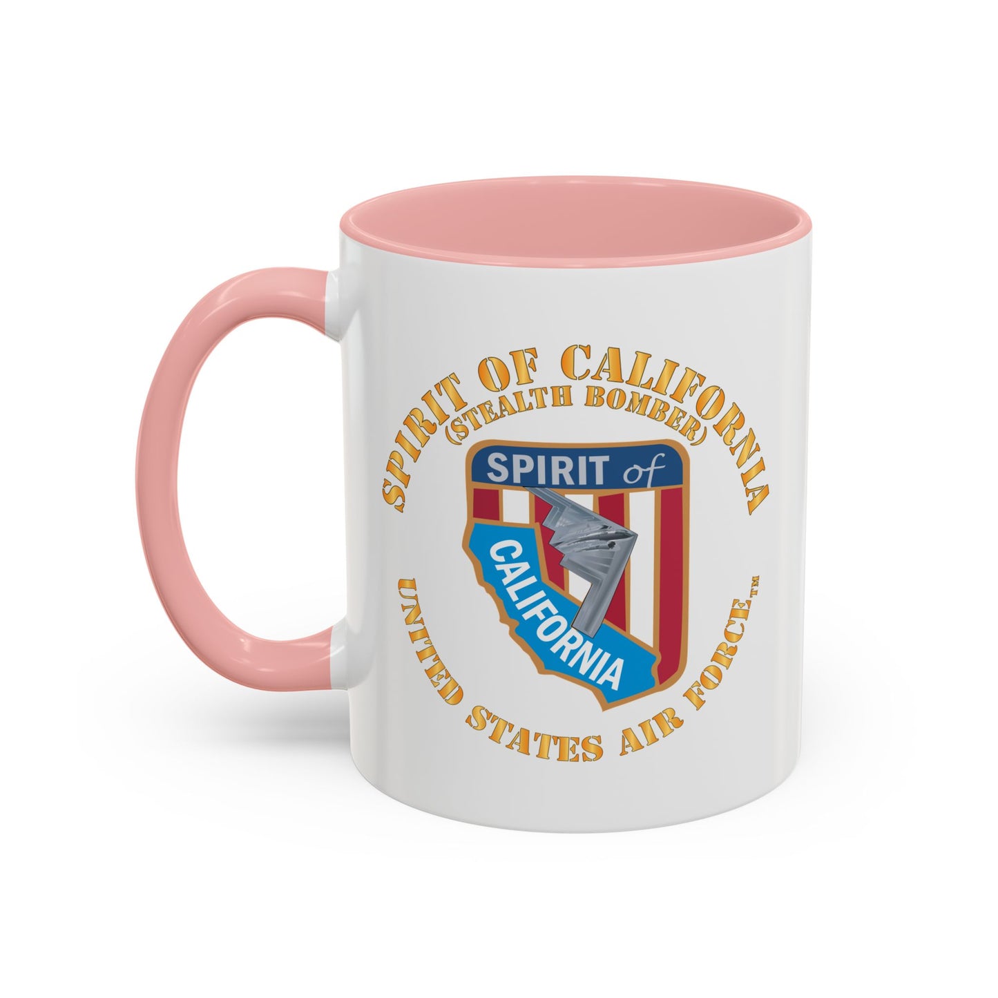 Accent Coffee Mug (11oz & 15oz) - USAF - B2 - Spirit of California - Stealth Bomber X 300
