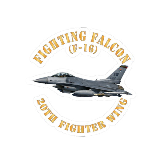 Kiss-Cut Stickers - USAF - F-16 Fighting Falcon - 20th Fighter Wing X 300