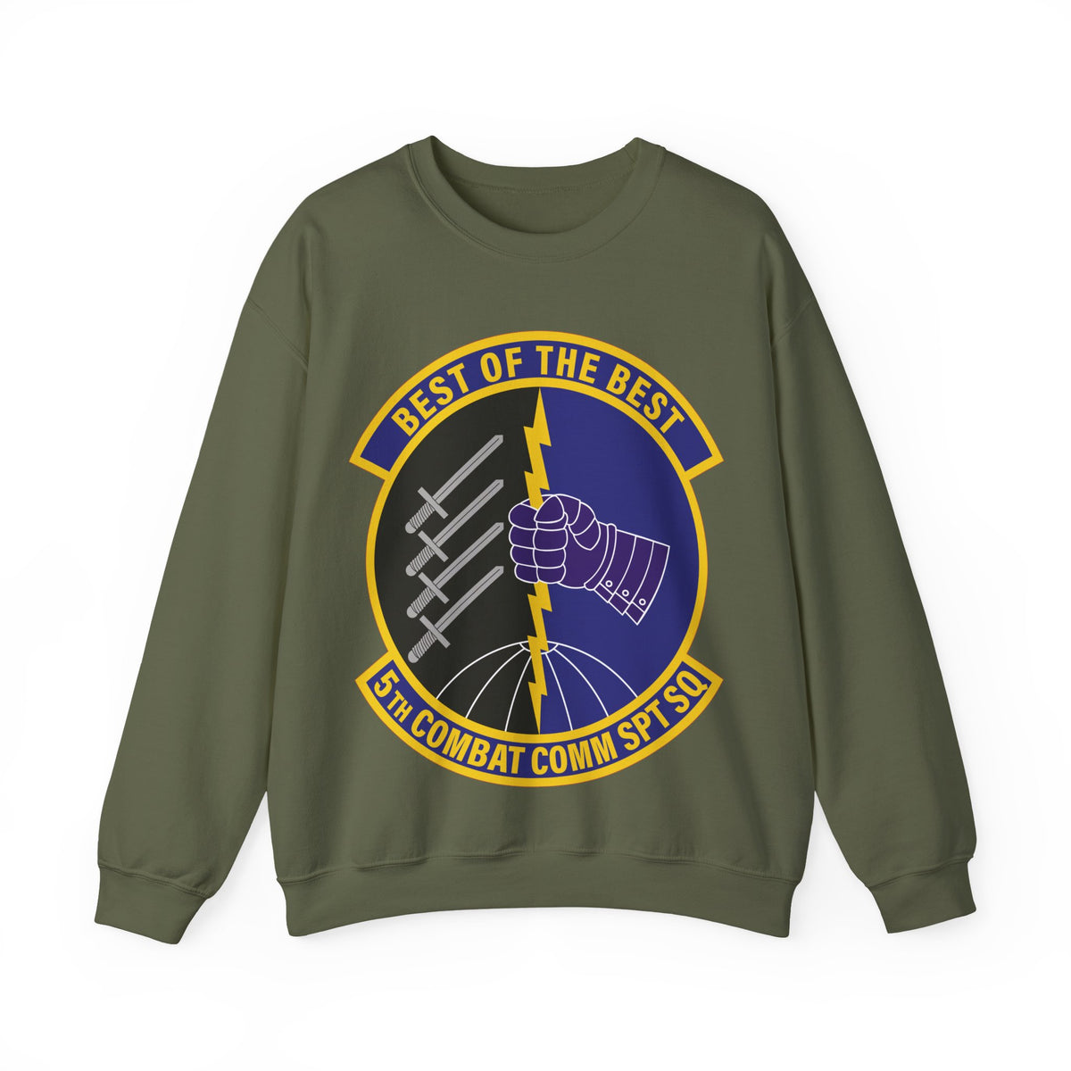 Crewneck Sweatshirt - USAF - 5th Combat Communications Support Sq wo txt X 300