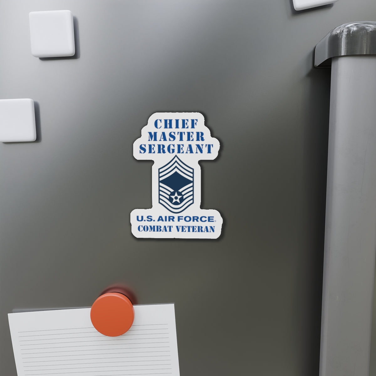 Die-Cut Magnet - USAF - Chief Master Sergeant (E9a) - 2020 - Combat Veteran