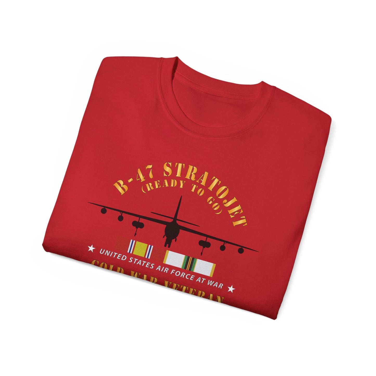 Unisex Ultra Cotton Tee - USAF - B-47 Stratojet - Ready to Go - Silhouette - Cold War Veteran X 300