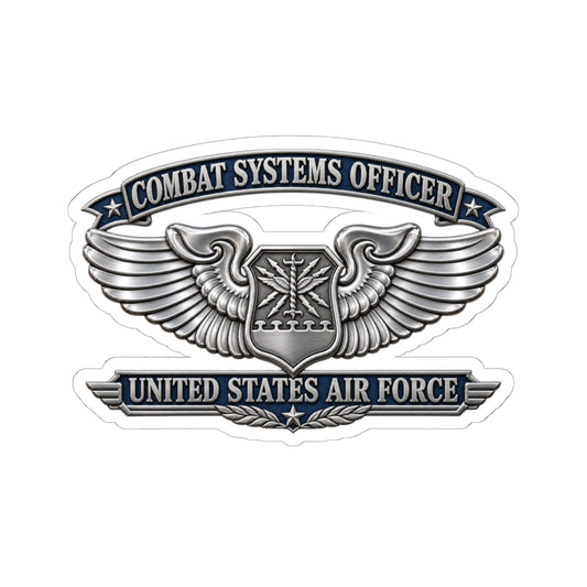 Kiss-Cut Stickers - USAF - Combat Systems Officer Badge - United States Air Force - 3D - Enhanced
